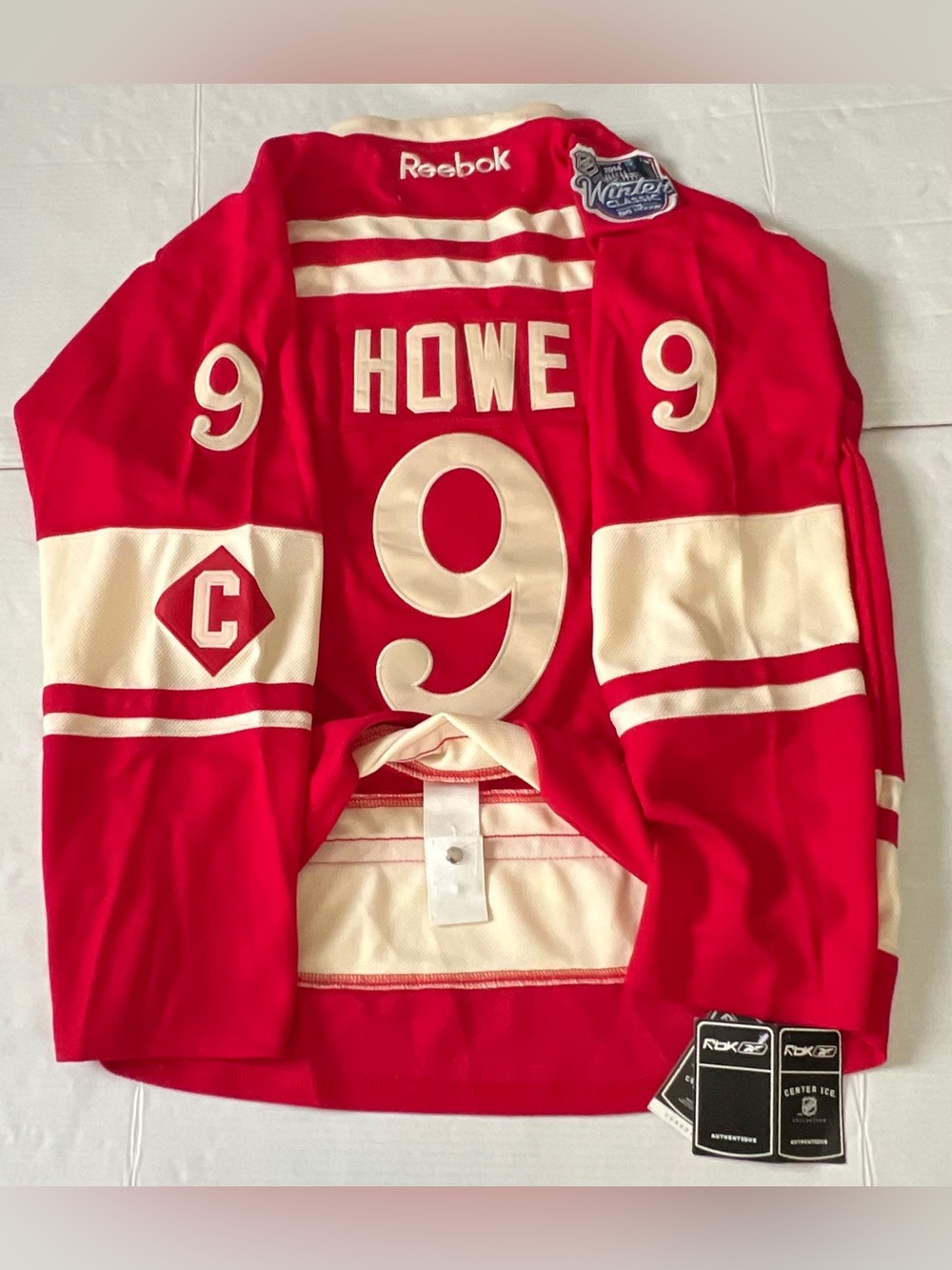 New Detroit Red Wings Gordie Howe 2014 Winter Classic Jersey 52 Reebok Strap